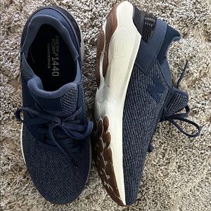 New Balance Navy Knit Sneakers